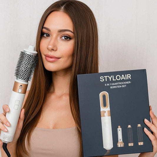 StyloAir™ – 5-in-1 Hair Dryer and Styler Kit with Rotating Airflow Technology