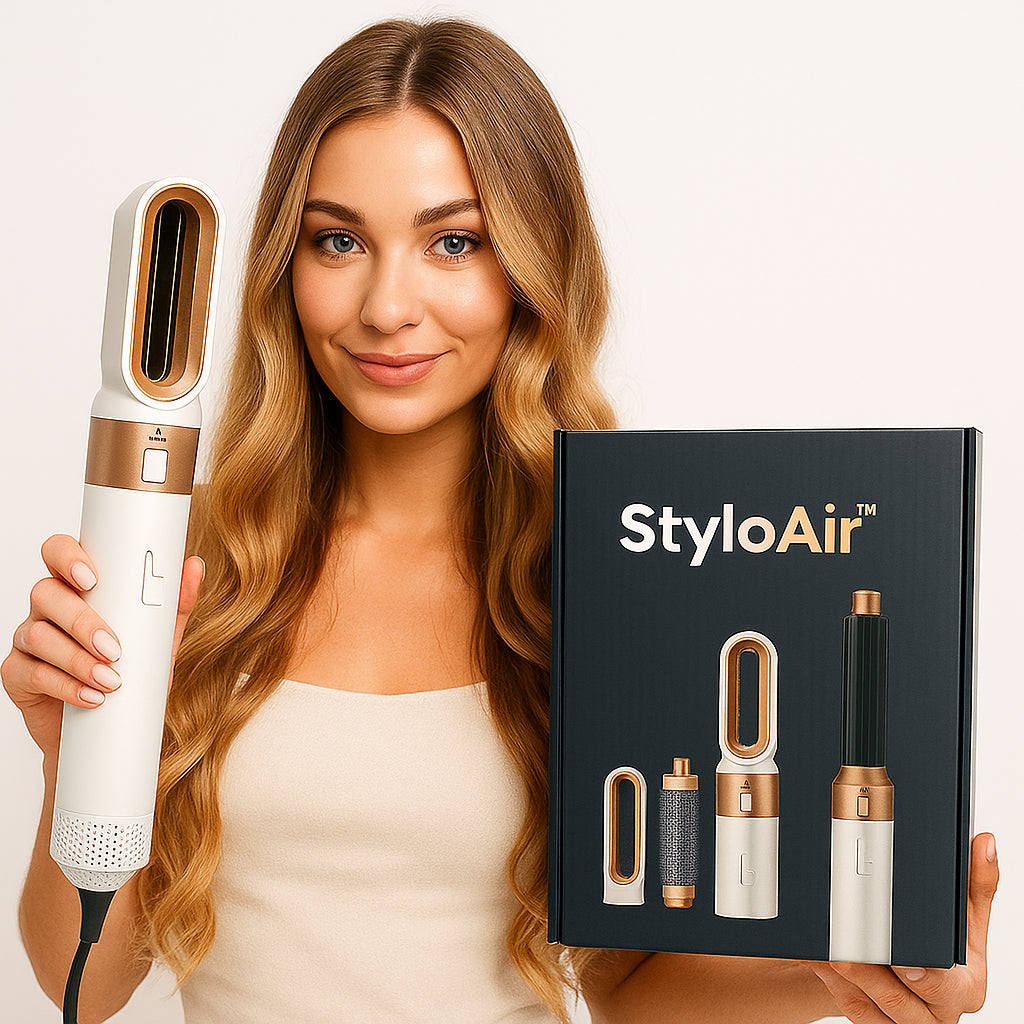 StyloAir™ – 5-in-1 Hair Dryer and Styler Kit with Rotating Airflow Technology